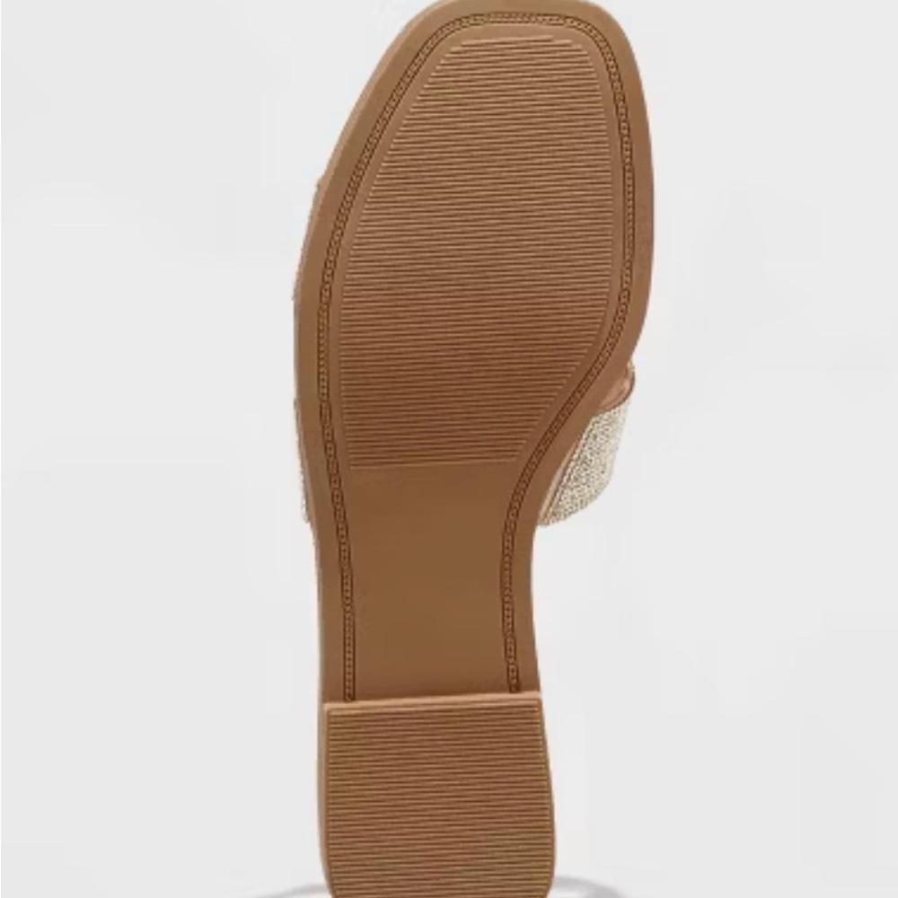 A New Day Shimmering Gold Slide Sandals - Picture 6 of 6